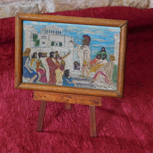 Painting panel used with tripod, Pericles ancient Greece, wooden