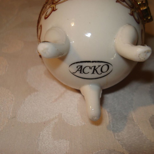 Porcelain decorative egg ACKO used