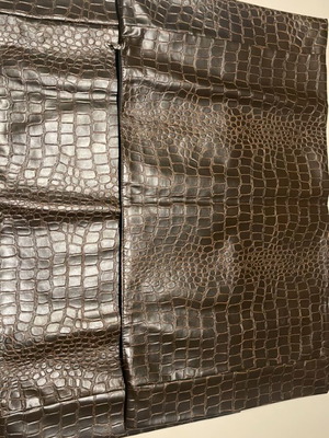 Large brown croco leather pillowcases like new, 2 pieces