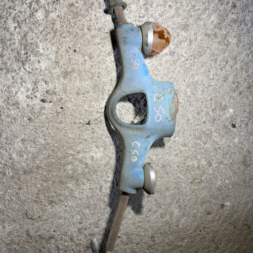 Honda C50 / C70 metal handlebar frame, round headlight 6V