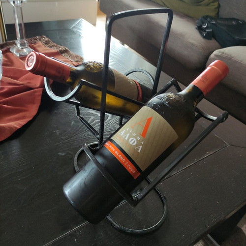 Wine metallic holder used