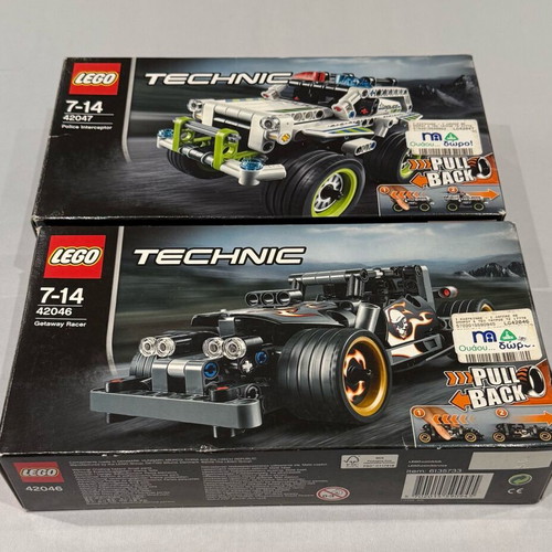 Lego Technic 42046 and 42047 used with boxes and instructions