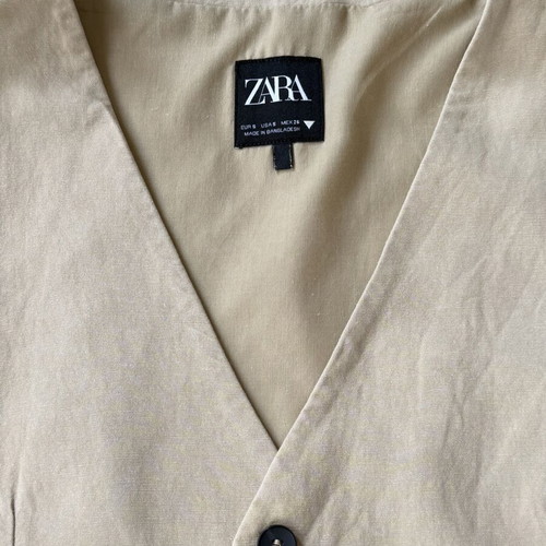 Zara beige set with shorts XS and vest S
