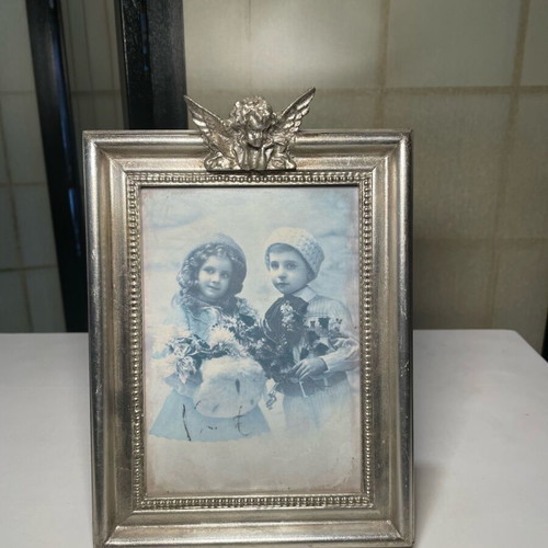 Angel frame silver wooden vintage like new