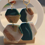 Handmade earrings from fimo multicolor, new