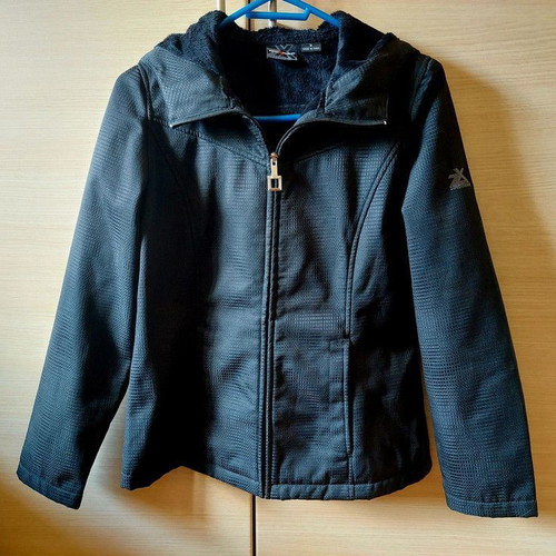 ZeroXposur windbreaker jacket like new, black with fur lining