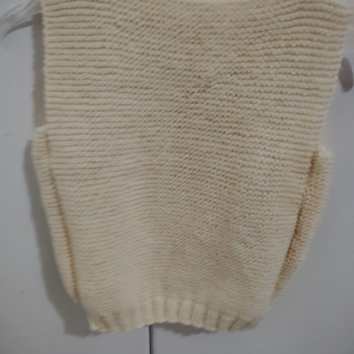 Handmade knitted kazaka sweater, beige