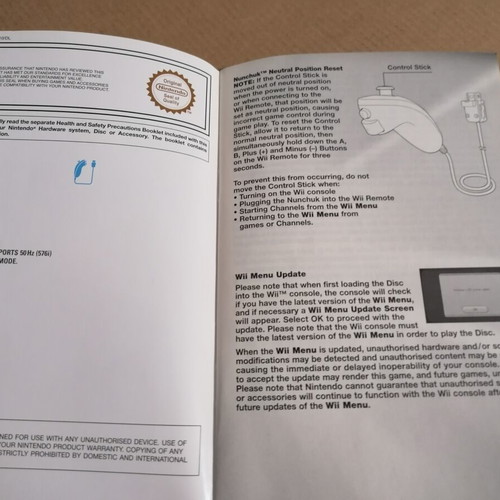 All Star Karate instruction booklet for Nintendo Wii, English