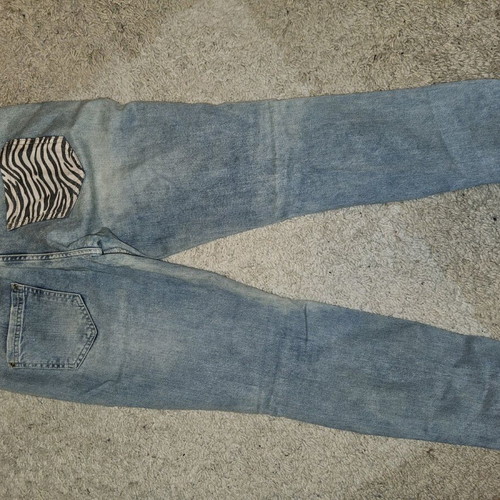 Lynne jeans used with zebra details, size 29