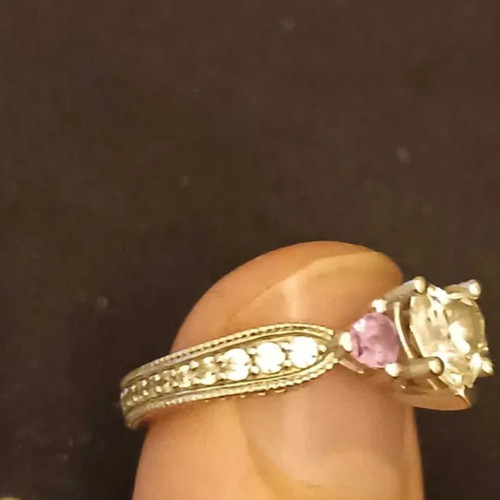 Erica Engagement Ring by Glamira like new, 14k white gold, moissanite 0.76 ct