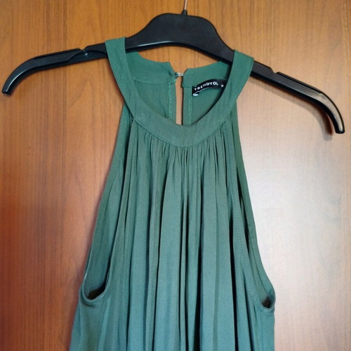 Midi dress halter neck green Trendyol used, size M