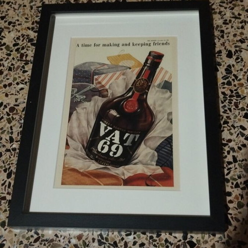 Vintage framed art 42x32 cm like new
