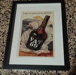Vintage framed art 42x32 cm like new