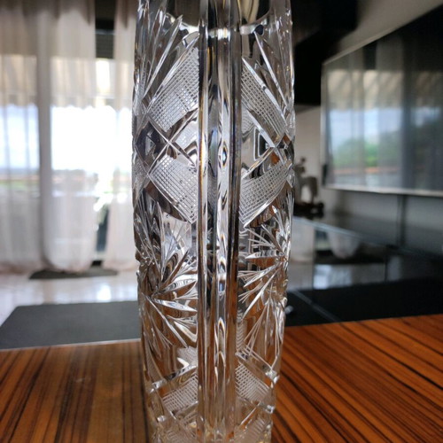 Bohemian crystal vase vintage like new