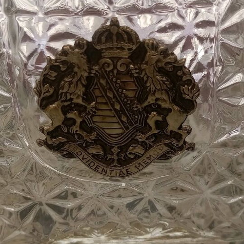 Vintage glass bottle Providentiae Memor new, Italy 1960/70