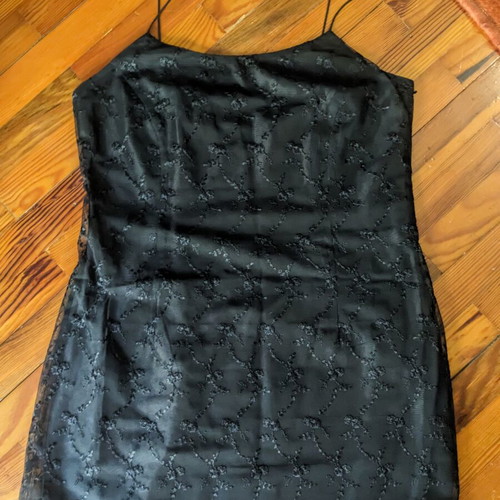 Dress with lace like new, black, size L