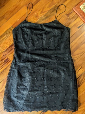 Dress with lace like new, black, size L