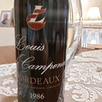 Collectible French wine Bordeaux Louis De Camponac 1986 new