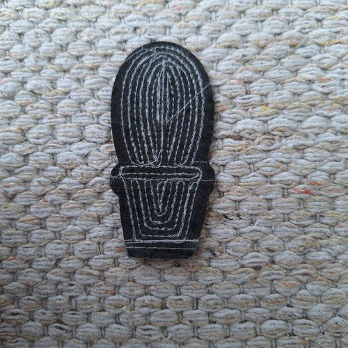 Cactus iron-on patch with sequins new