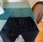 Men's blue checkered Zara pants new, size S