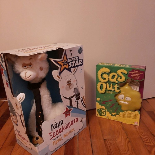 Toys new, 2 pieces, singing and moving llama