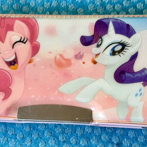 My Little Pony pencil case with built-in sharpener used