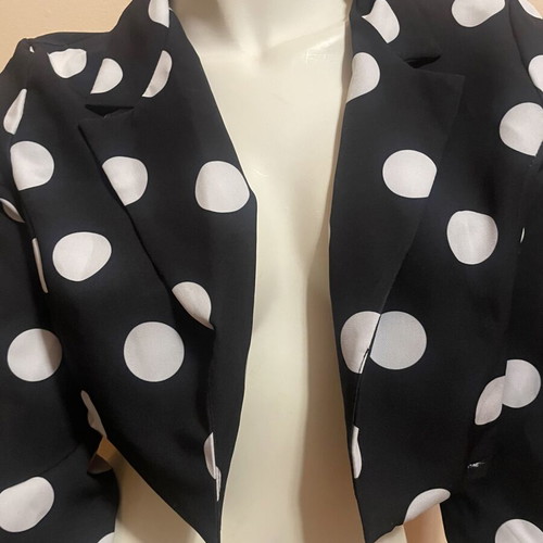 Polka Dot Jacket medium size, new, black and white