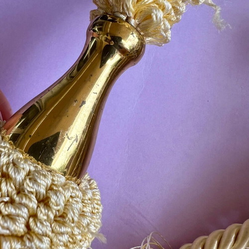 Art Deco gold curtain tie back tassels set of 3 like new
