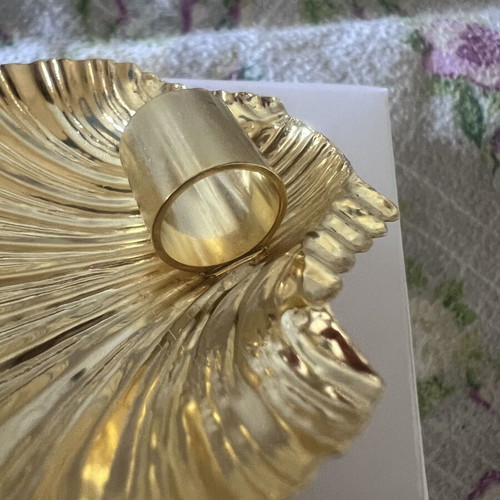 Vassia Kostara gold shell accessory