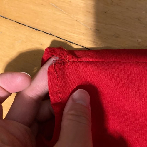 Jumpsuit shorts used, red, size S
