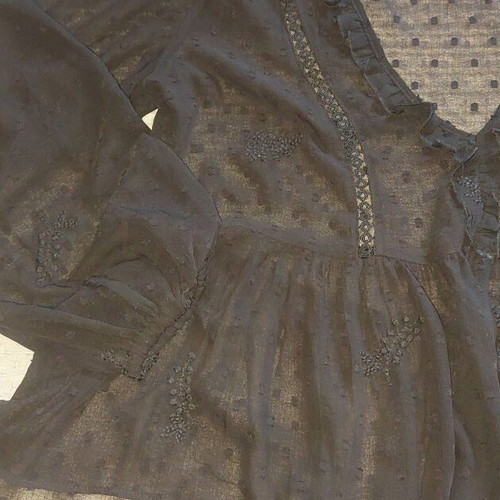 Stradivarius Black Transparent Top like new, size L