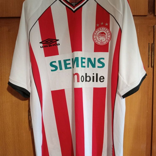 Olympiacos Football Jersey 2001-2002 Authentic Large New