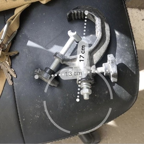 Cast iron c-clamp holder in good condition