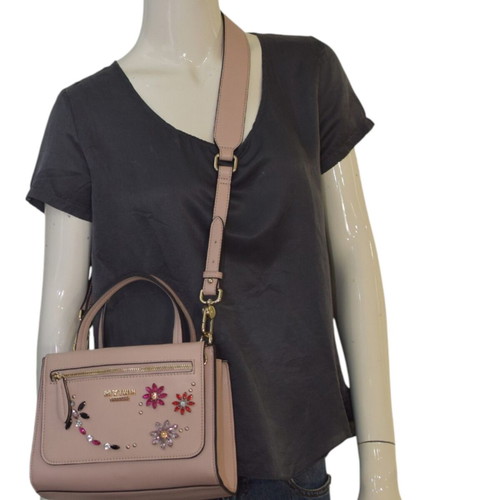 My Twin by Twinset nude pink bag with crystals and detachable pouch like new