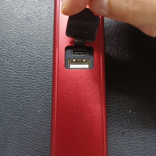 Flashlight new with battery indicator, magnet and hook