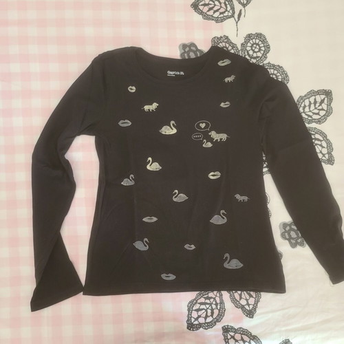 T-shirt long sleeve girl used GAP black size XXL