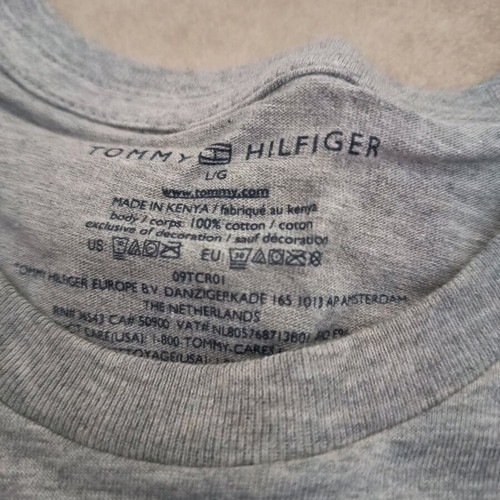 Tommy Hilfiger T Shirt new, men's size L, gray
