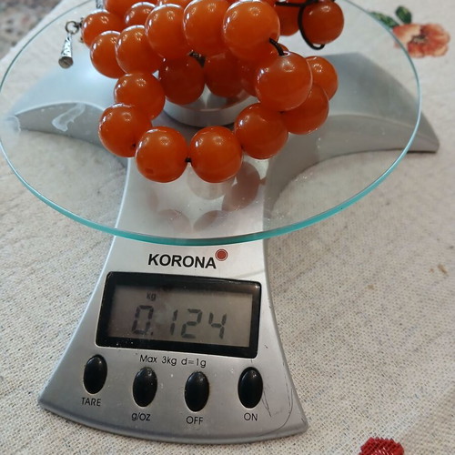 Mastic Worry Beads used, bakelite, vintage metal details