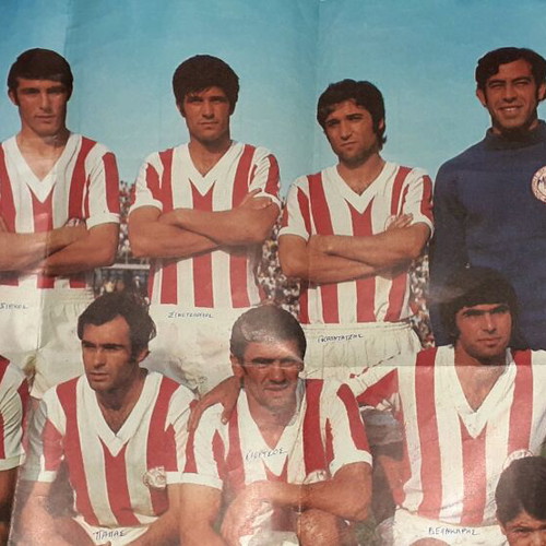Olympiacos 1971 Championship Poster used, rare 50x68
