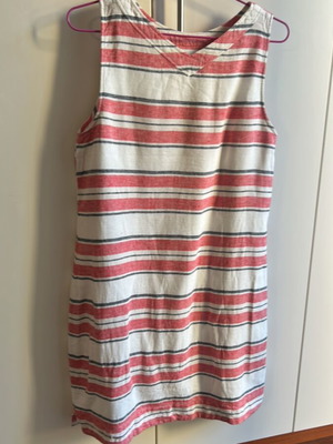 Dress striped red blue M&S UK 14 EU 42 like new, 100% cotton