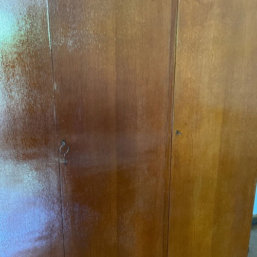 Wardrobe walnut handmade 1960 used