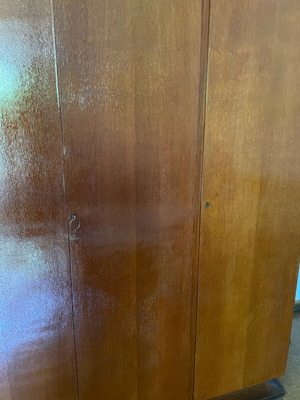 Wardrobe walnut handmade 1960 used