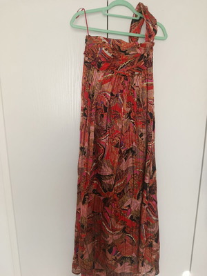Mango silk dress like new, colorful print, UK 6