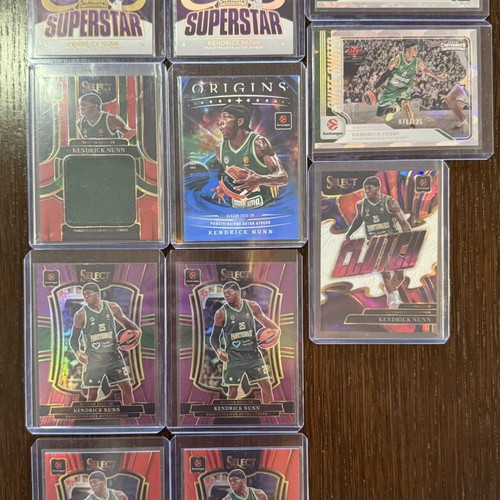 Kendrick Nunn basketball card lot with numbered jersey patch