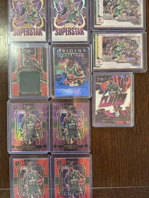Kendrick Nunn basketball card lot with numbered jersey patch