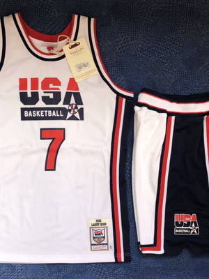 Mitchell & Ness Authentic Jersey Team USA 1992 #7 Larry Bird set