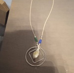 Necklace with shell silver, new