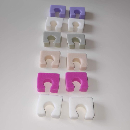 Cuccio Pro Toezees pedicure toe separators new, pack of 12 pastel colors