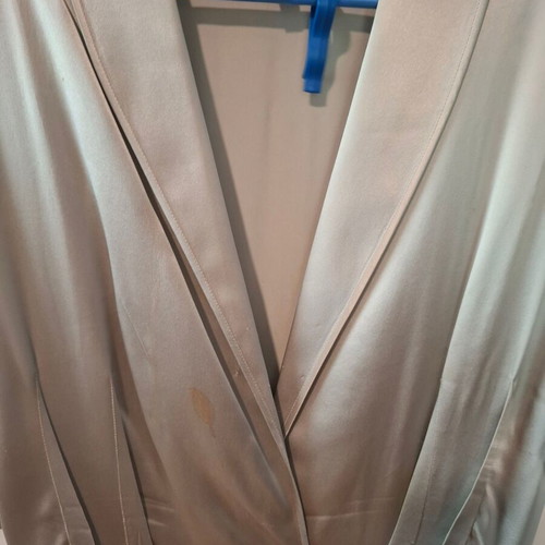 BCBG Max Azria Runway satin dress size L like new, silver