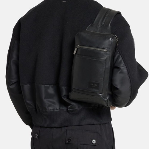 Lancel leather backpack new, black